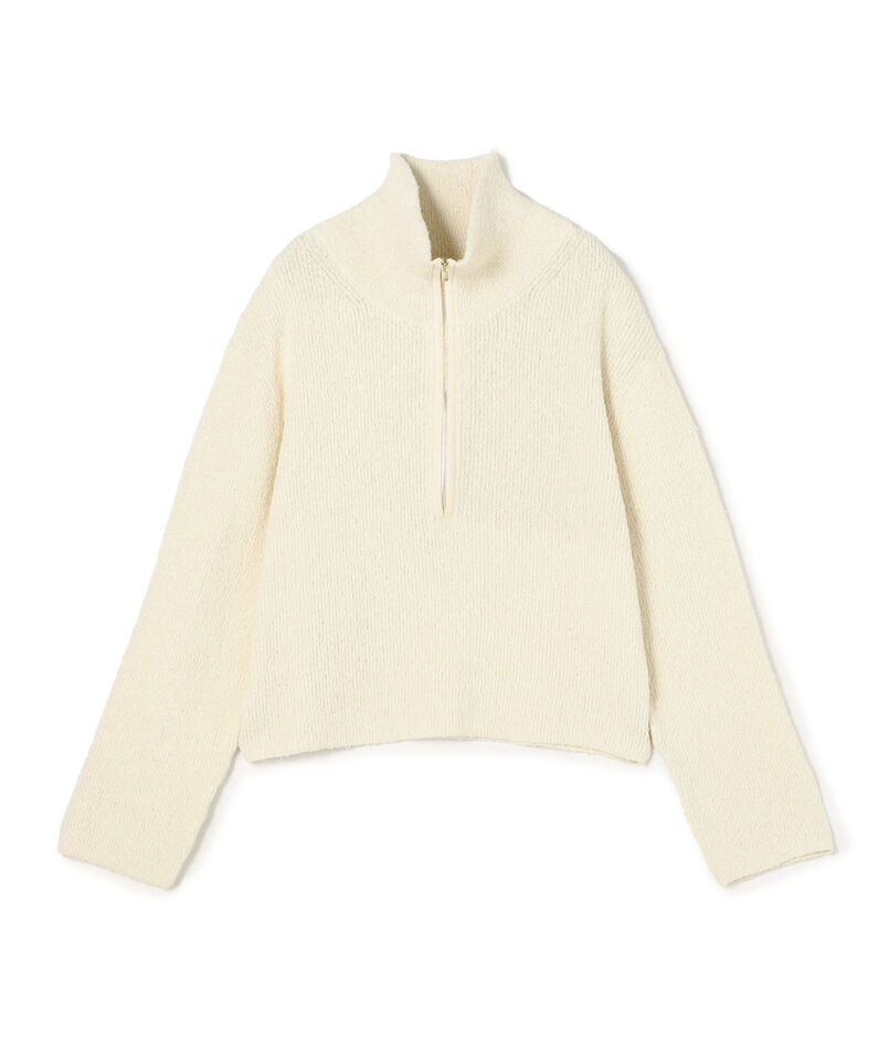 カールヤーンニット ハーフジッププルオーバー
