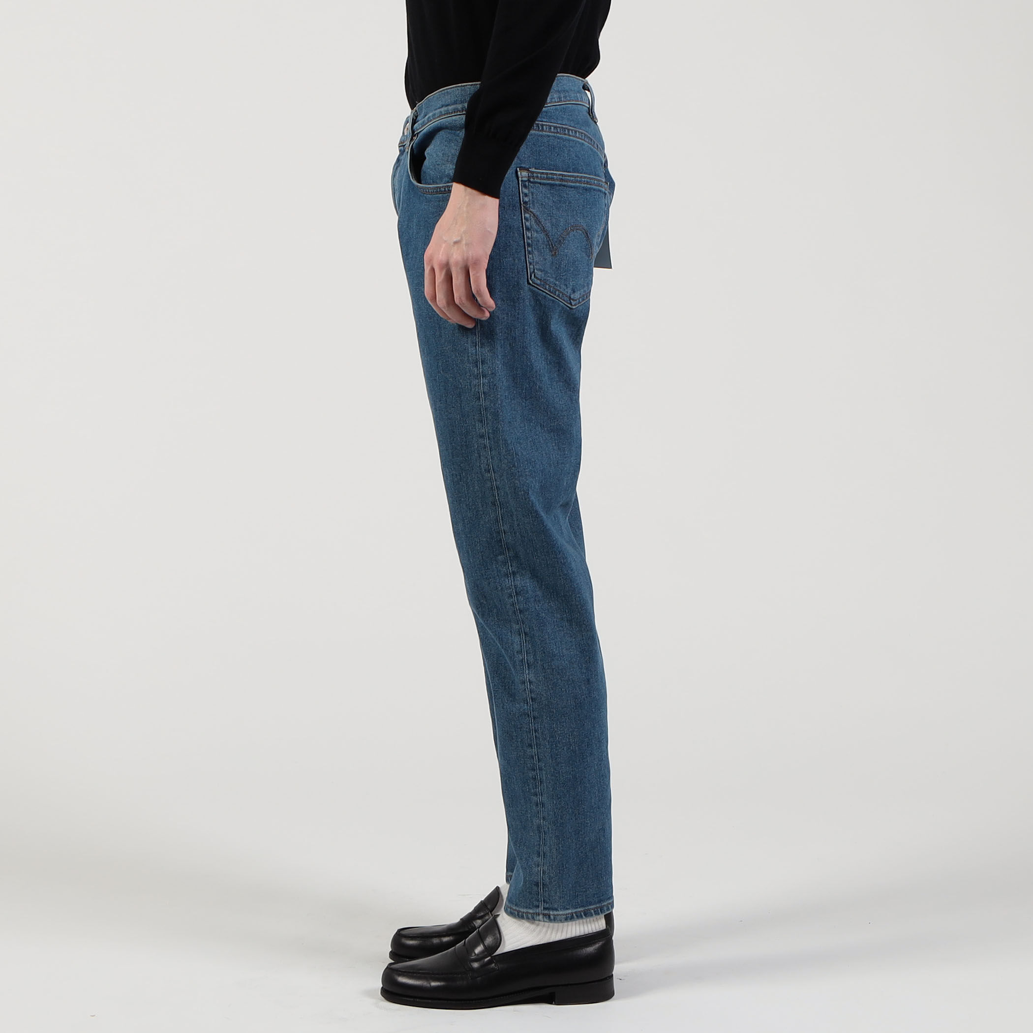 □【別注】EDWIN REGULAR TAPPERD USED デニムパンツ