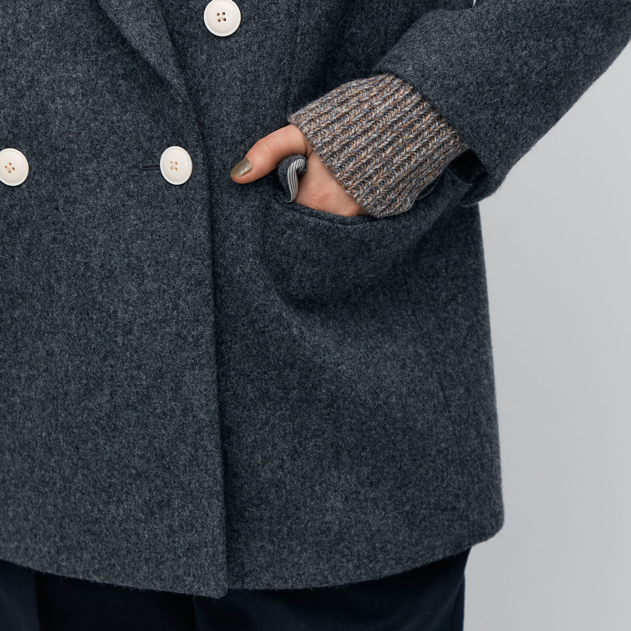 ウールメルトン ジャケットコート｜トゥモローランド 公式通販