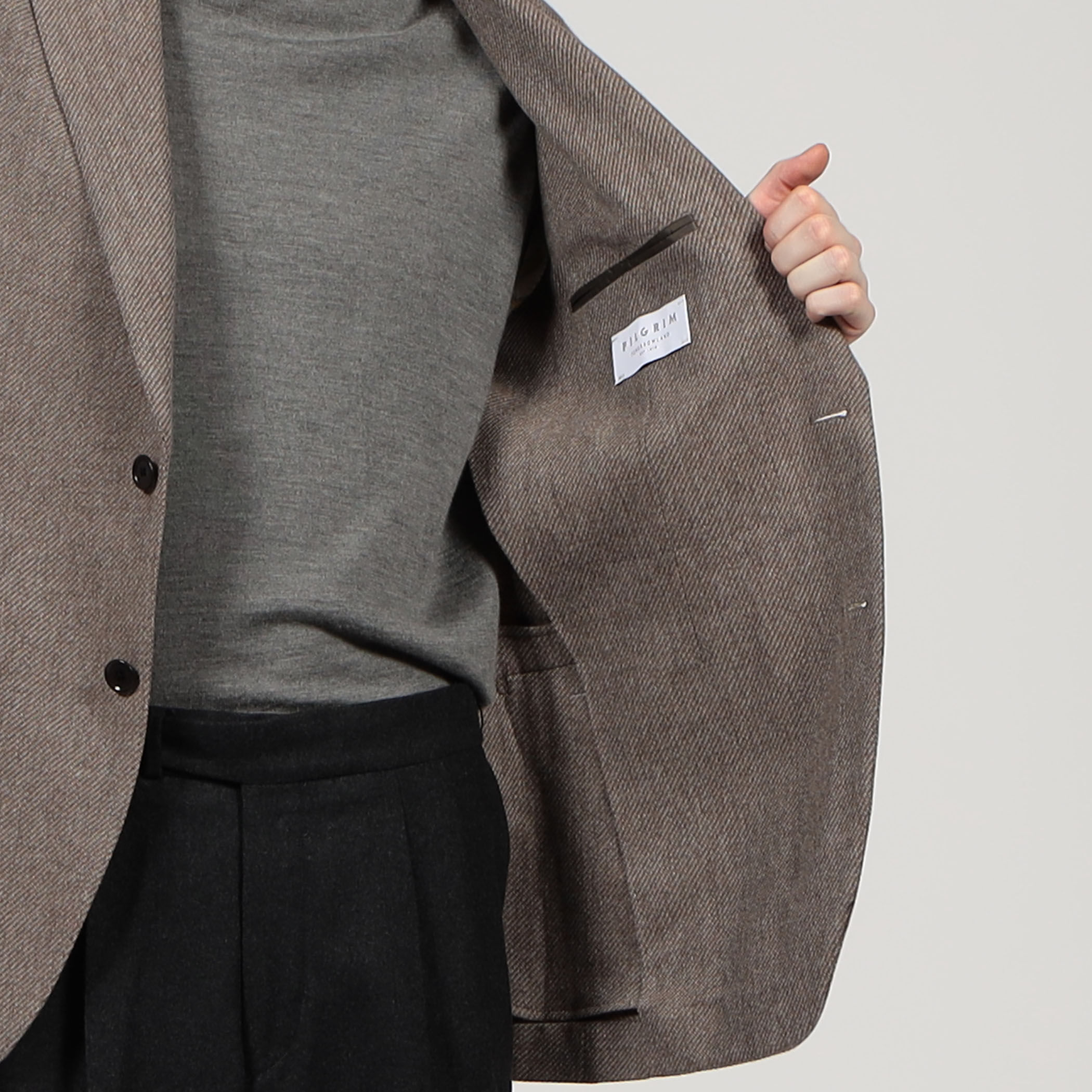 ウールカシミヤ シングルブレステッド 2Bジャケット ZEGNA TROFEO CASHMERE