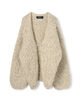ウールハンドニット ピン付きカーディガン
