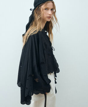 バンダナエンブロイダリー ワイドスリーブブラウス