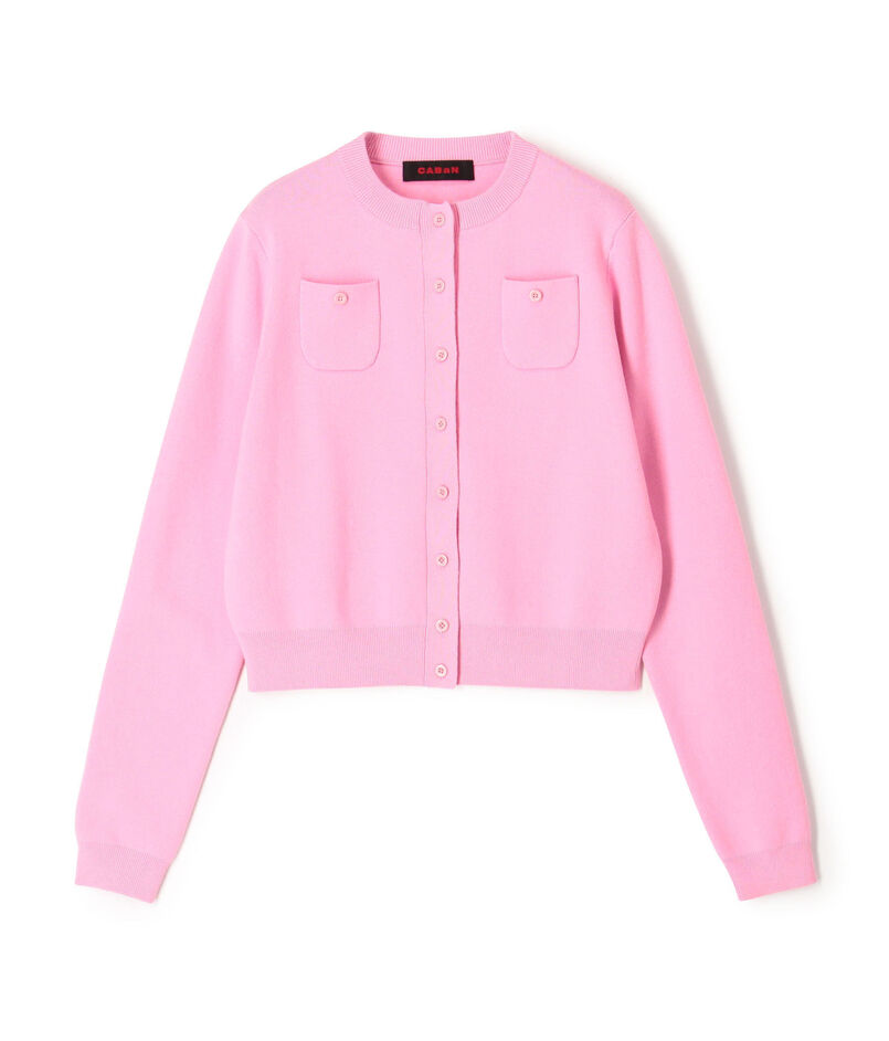 CABaN コットンカシミヤ クルーネックカーディガン