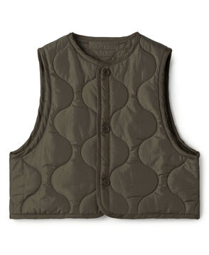 HYKE QUILTED CROPPED VEST キルティング クロップドベスト