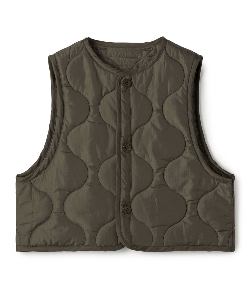 HYKE QUILTED CROPPED VEST キルティング クロップドベスト