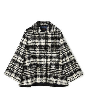 オーロラグレンチェック Aラインコート