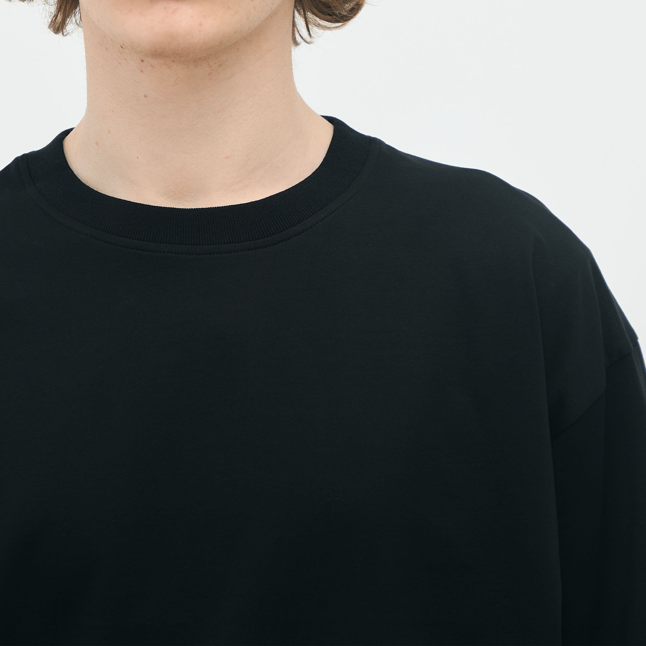 CABaN コットン ドロップショルダークルーネックプルオーバー