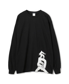 ALMOSTBLACK CREW NECK PRINT LONG