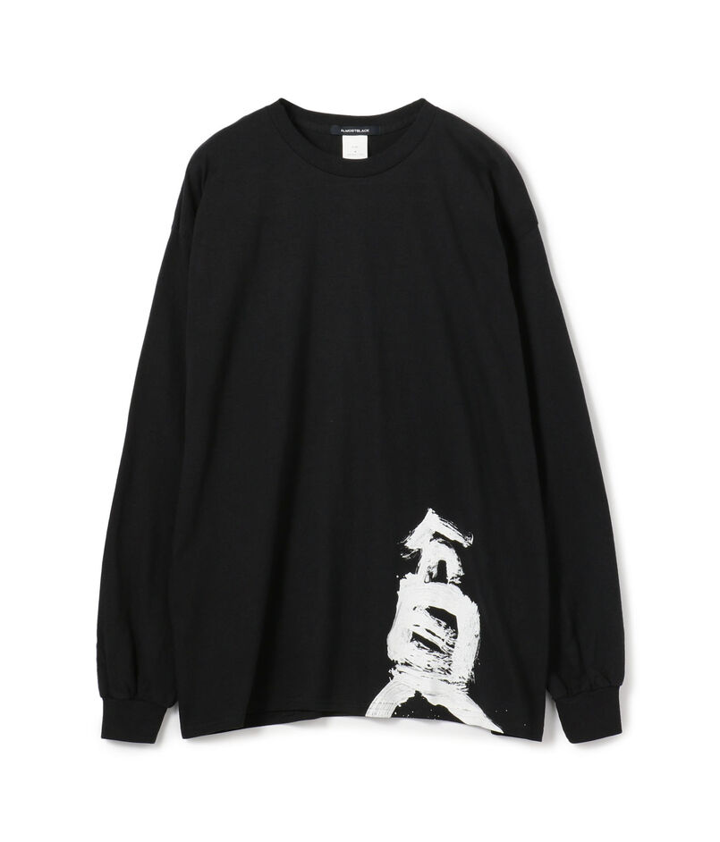 ALMOSTBLACK CREW NECK PRINT LONG