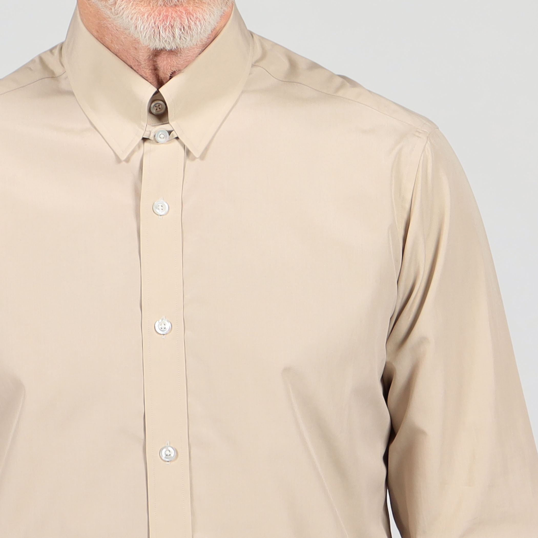 120/2コットン タブカラー ロングスリーブドレスシャツ ALMO