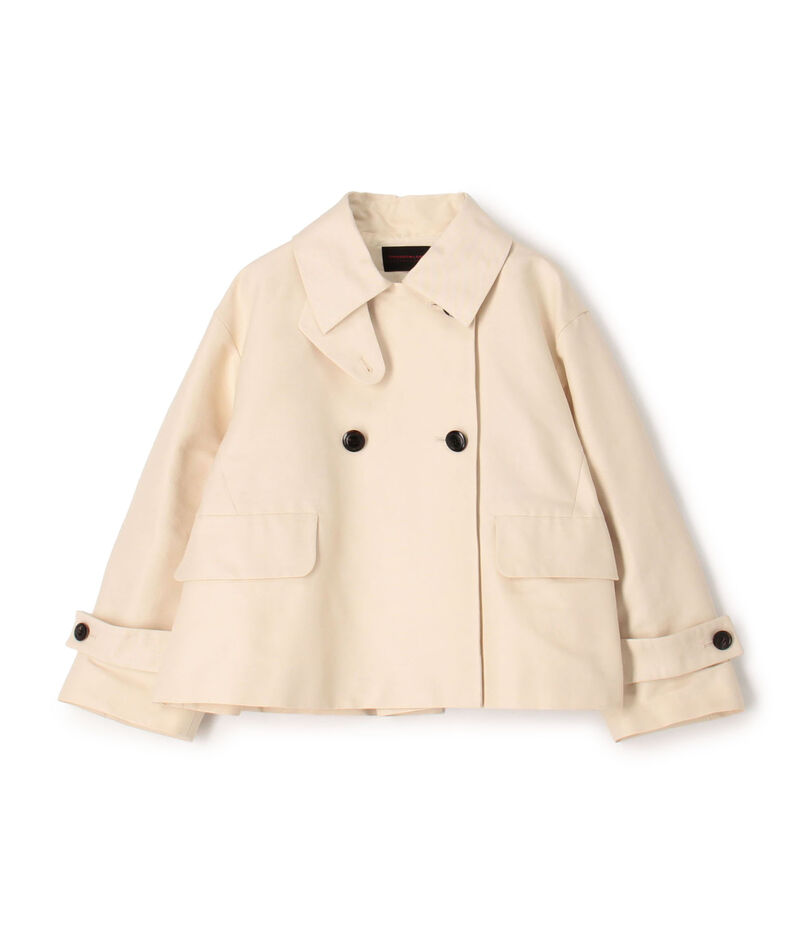 コットンシルクグログラン トラペーズジャケット