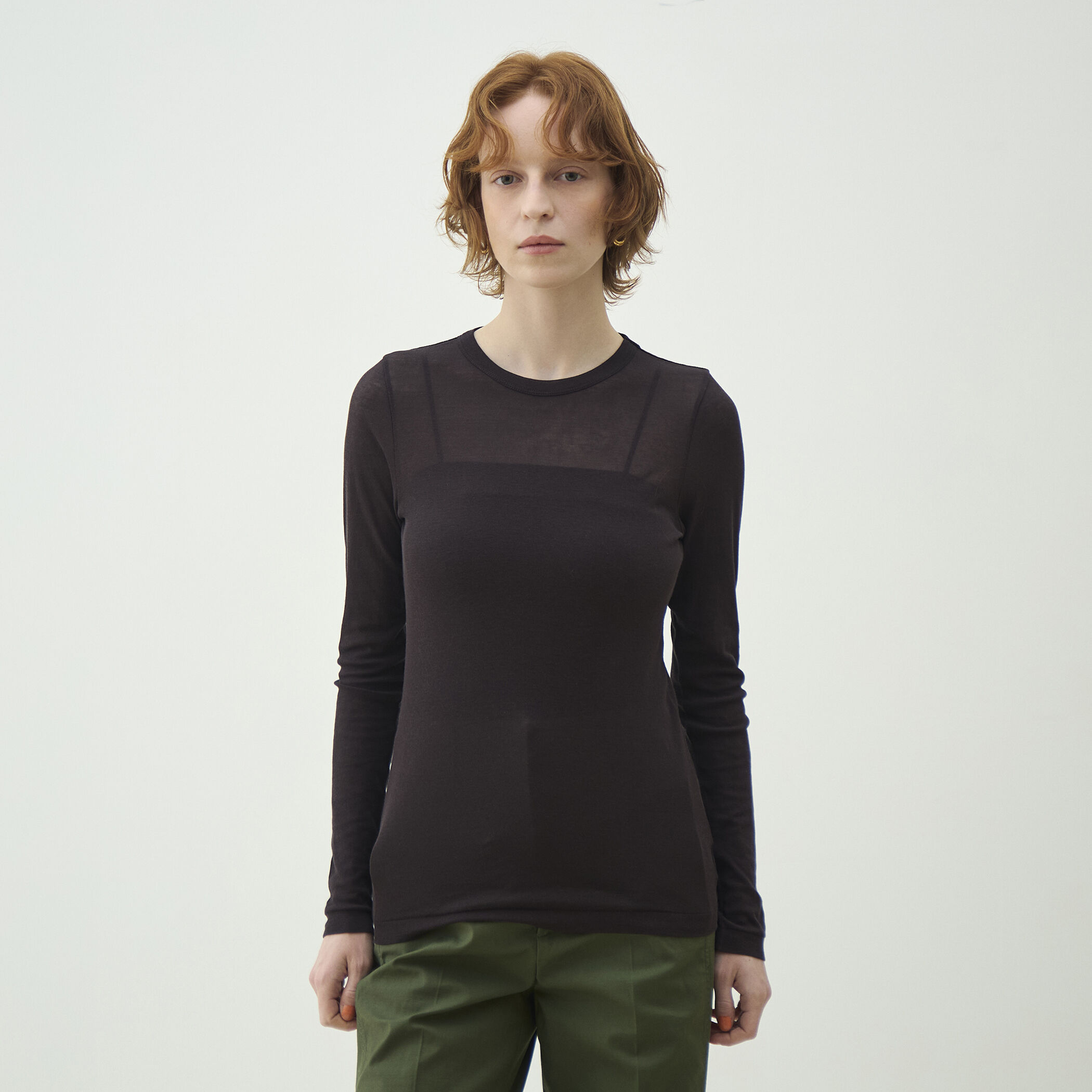 一部WEB先行予約】シアージャージー クルーネックプルオーバー