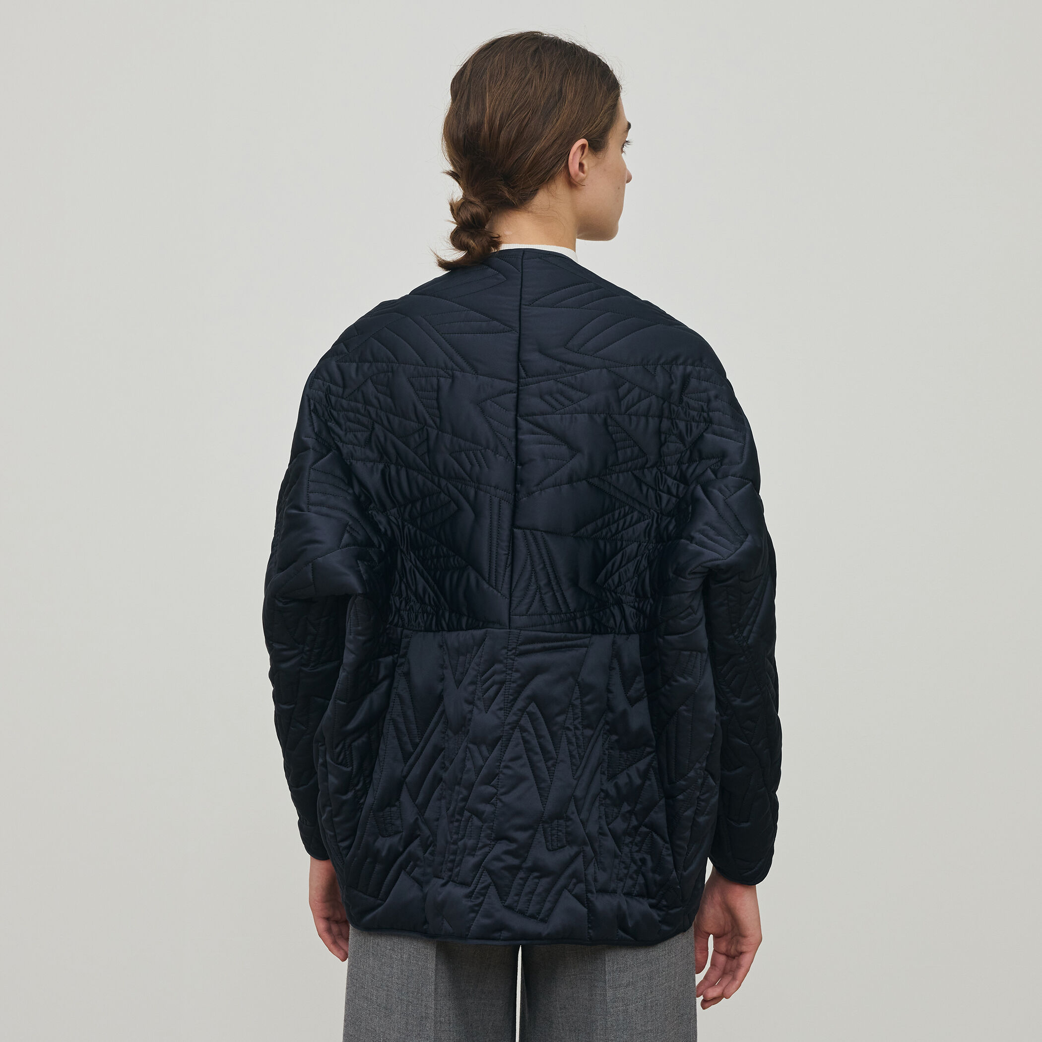 トゥモローランド キルティングリバーシブルコート　ネイビー トゥモローランドグッズ TOMORROWLAND GOODS manipuri リバーシブル