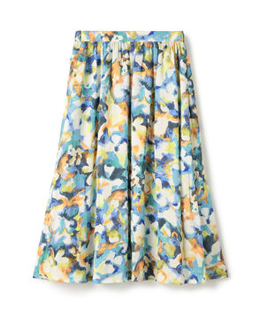 ミスティーフラワープリント ボリュームギャザースカート
