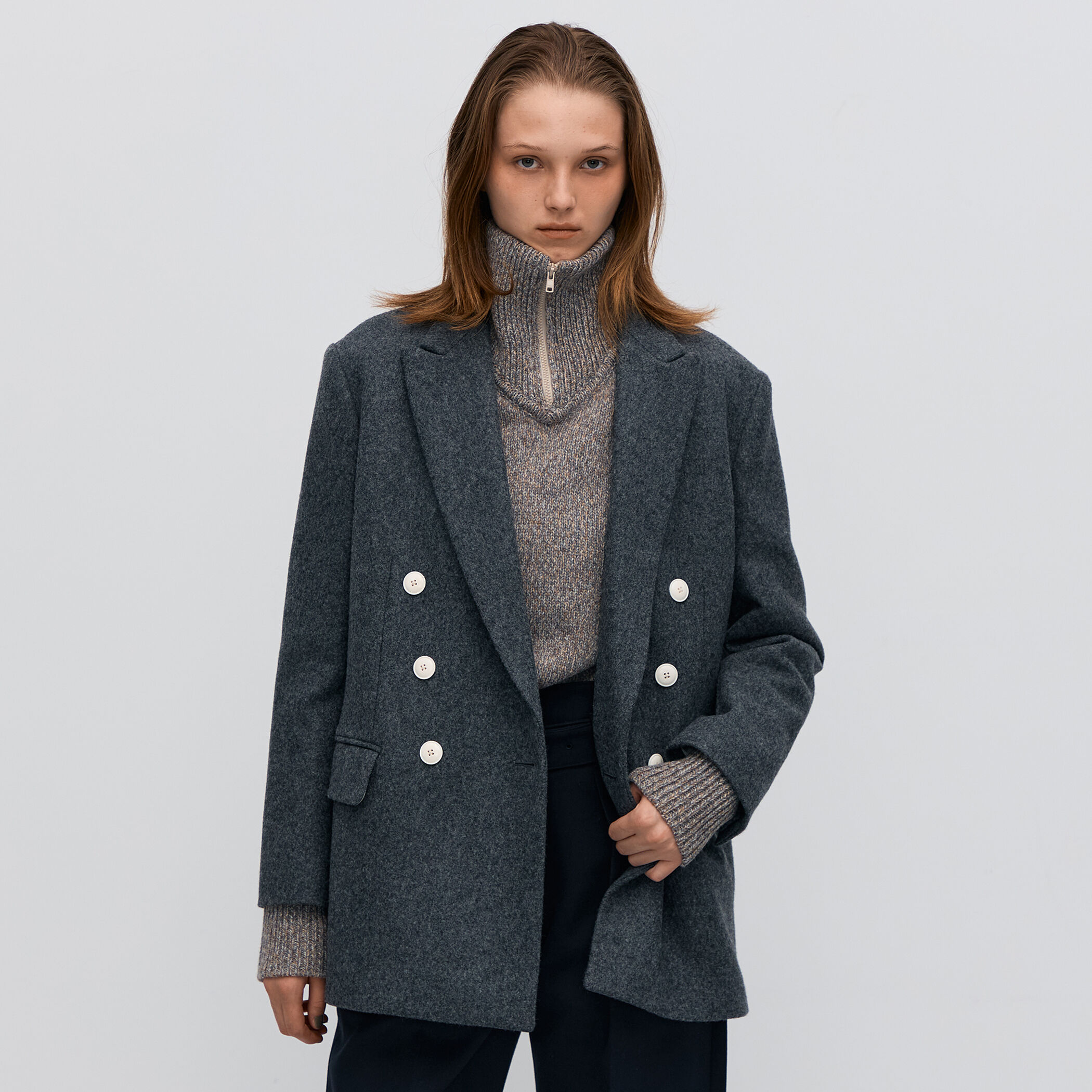 ウールメルトン ジャケットコート｜トゥモローランド 公式通販