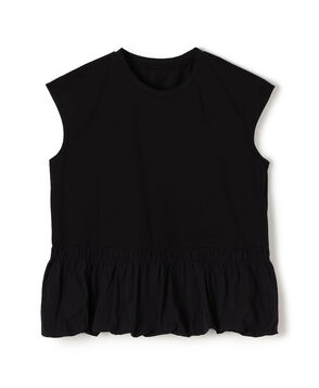 コットンバックサテンコンビ バルーンTシャツ
