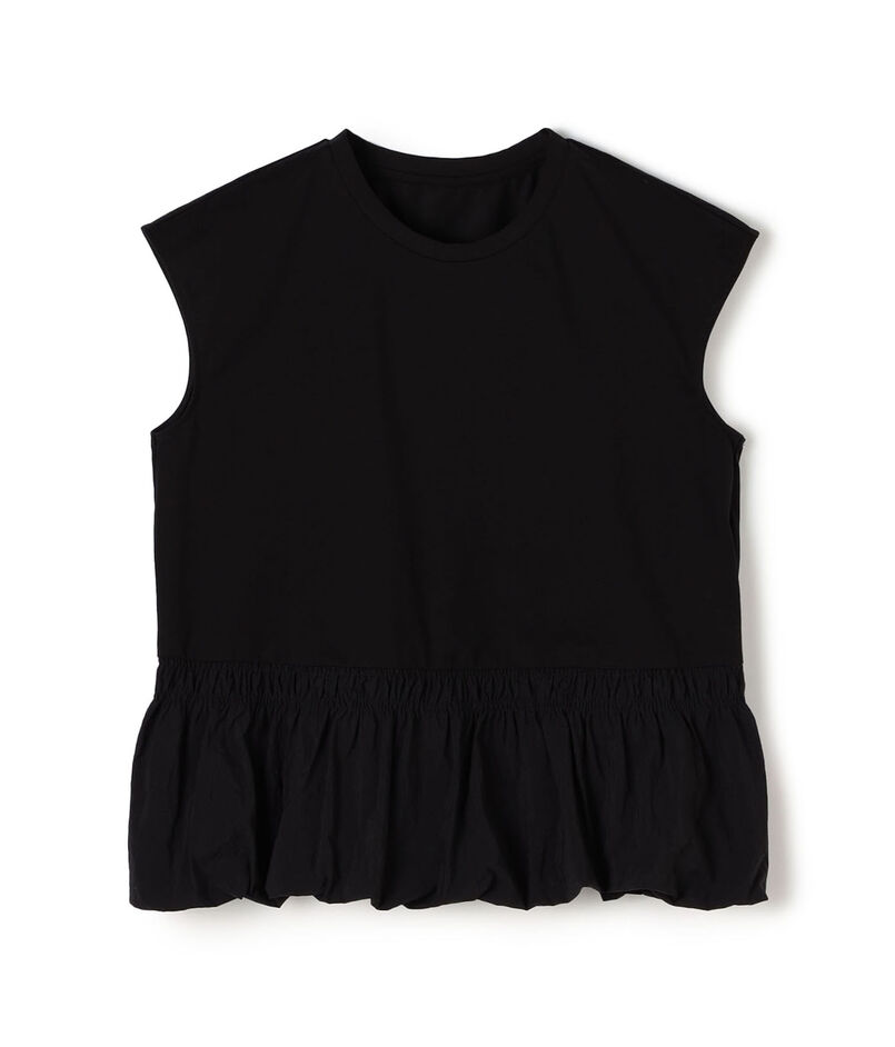 コットンバックサテンコンビ バルーンTシャツ