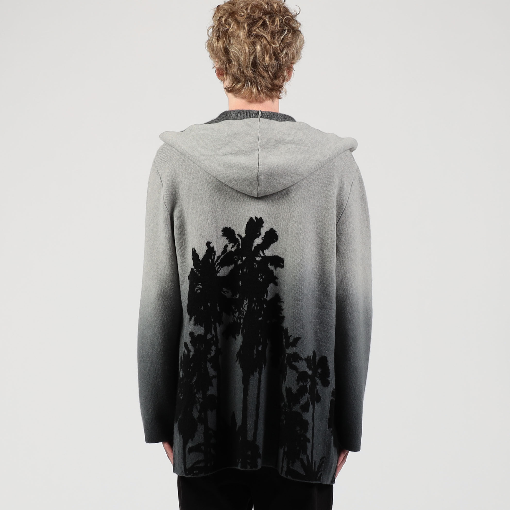 オンブレパーム カシミヤ フーデッドカーディガン MCG2153