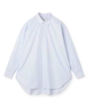 コットンブロード ボタンダウン ロングシャツ