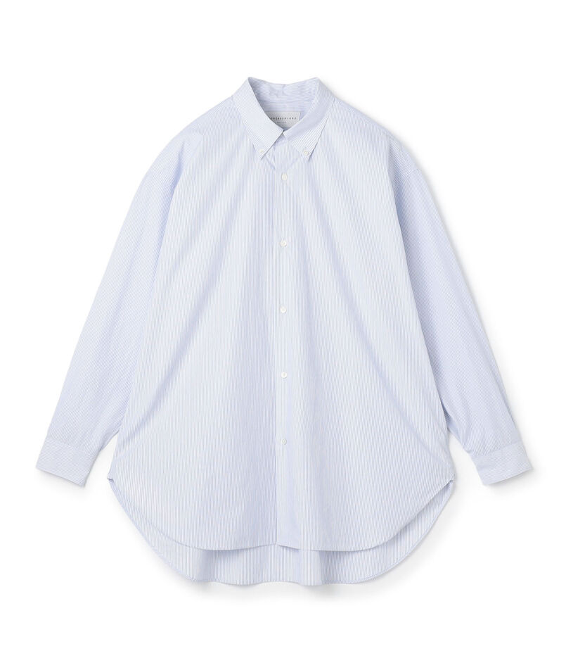 コットンブロード ボタンダウン ロングシャツ