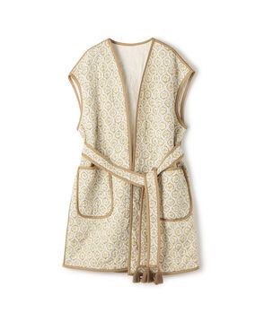 レーヨンサテンキルト ベルテッドジレ