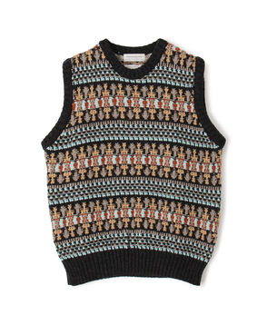 【別注】Redeux メリノウールフェアアイル柄 クルーネックニットベスト