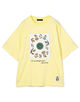 CABaN スビンコットン フラワーサークルプリントＴシャツ