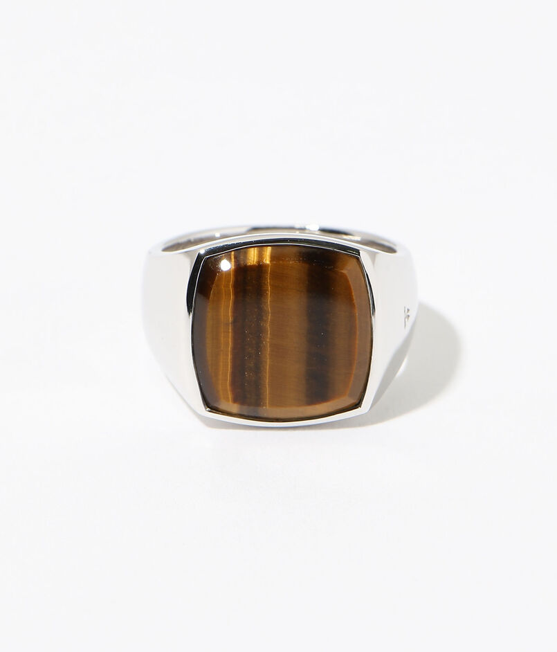 TOM WOOD Cushion Tiger Eye リング