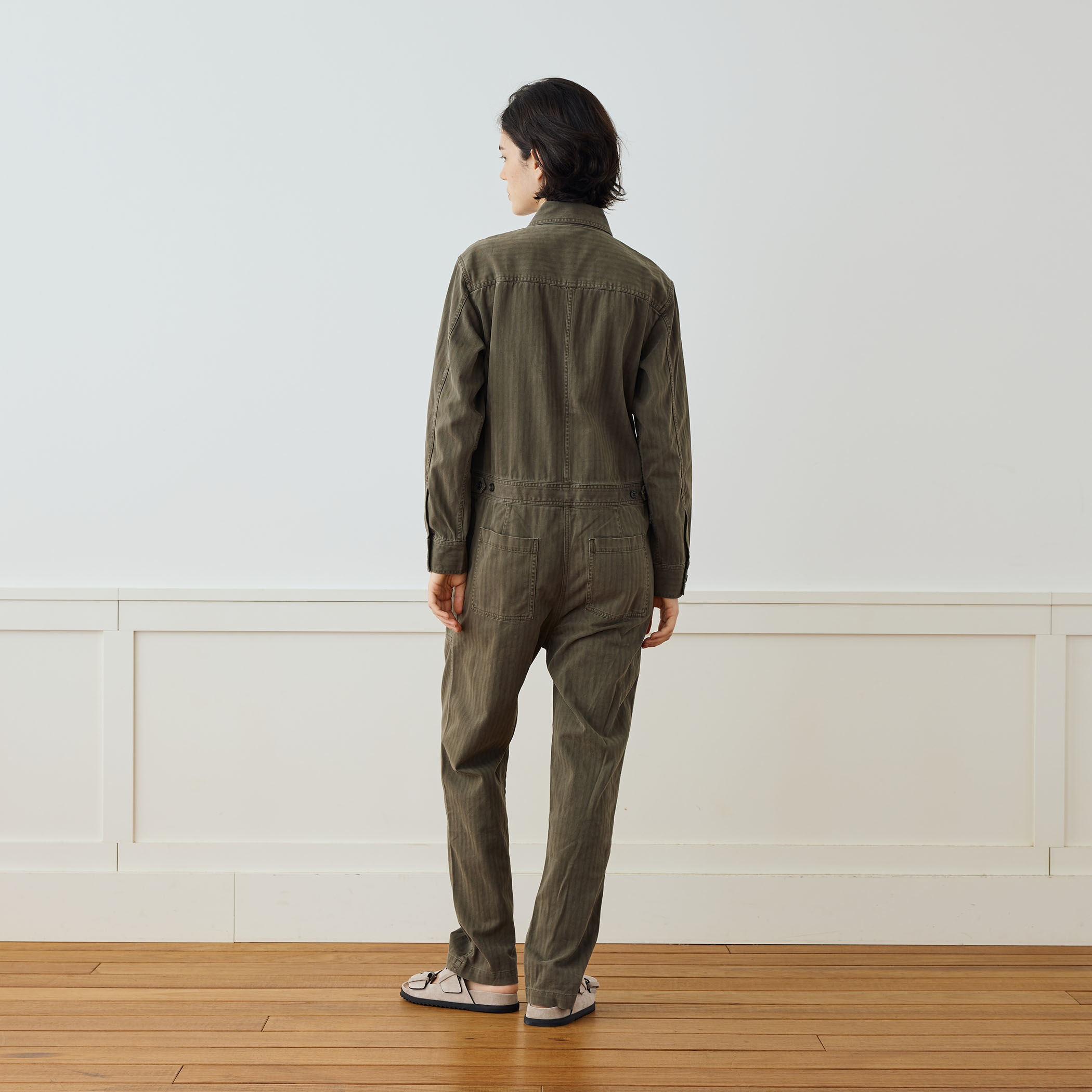 ストレッチヘリンボーン ジャンプスーツ WHBS6963｜トゥモローランド