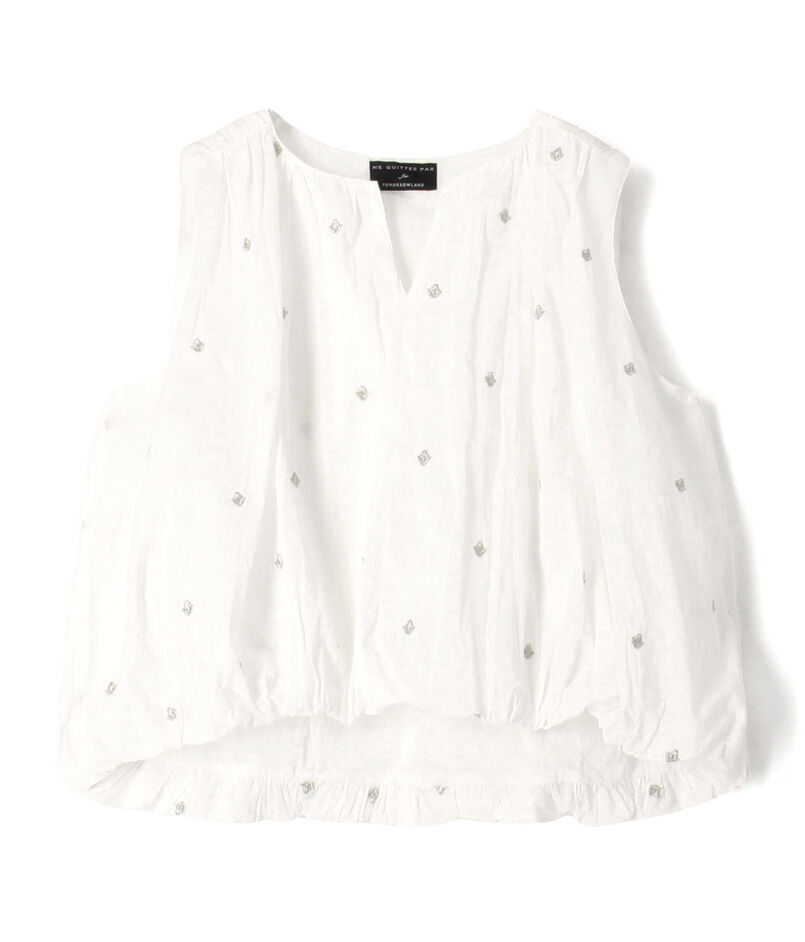 【別注】ne Quittez pas BLACK DOUBLE ORGANZA トップス