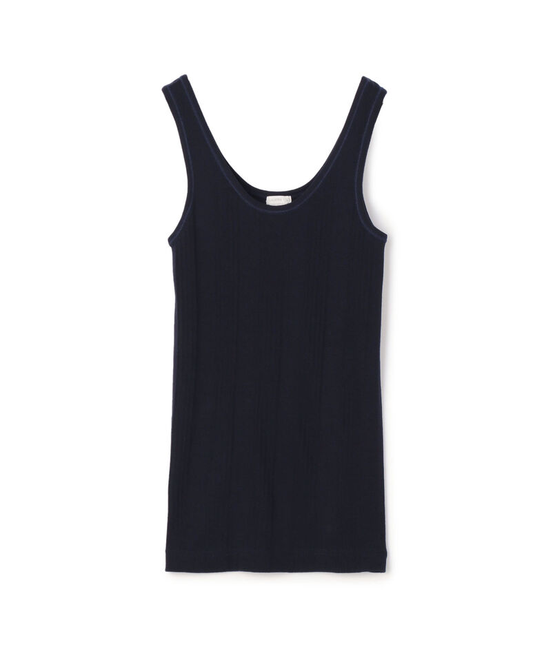 コットンランダムリブ タンクトップ
