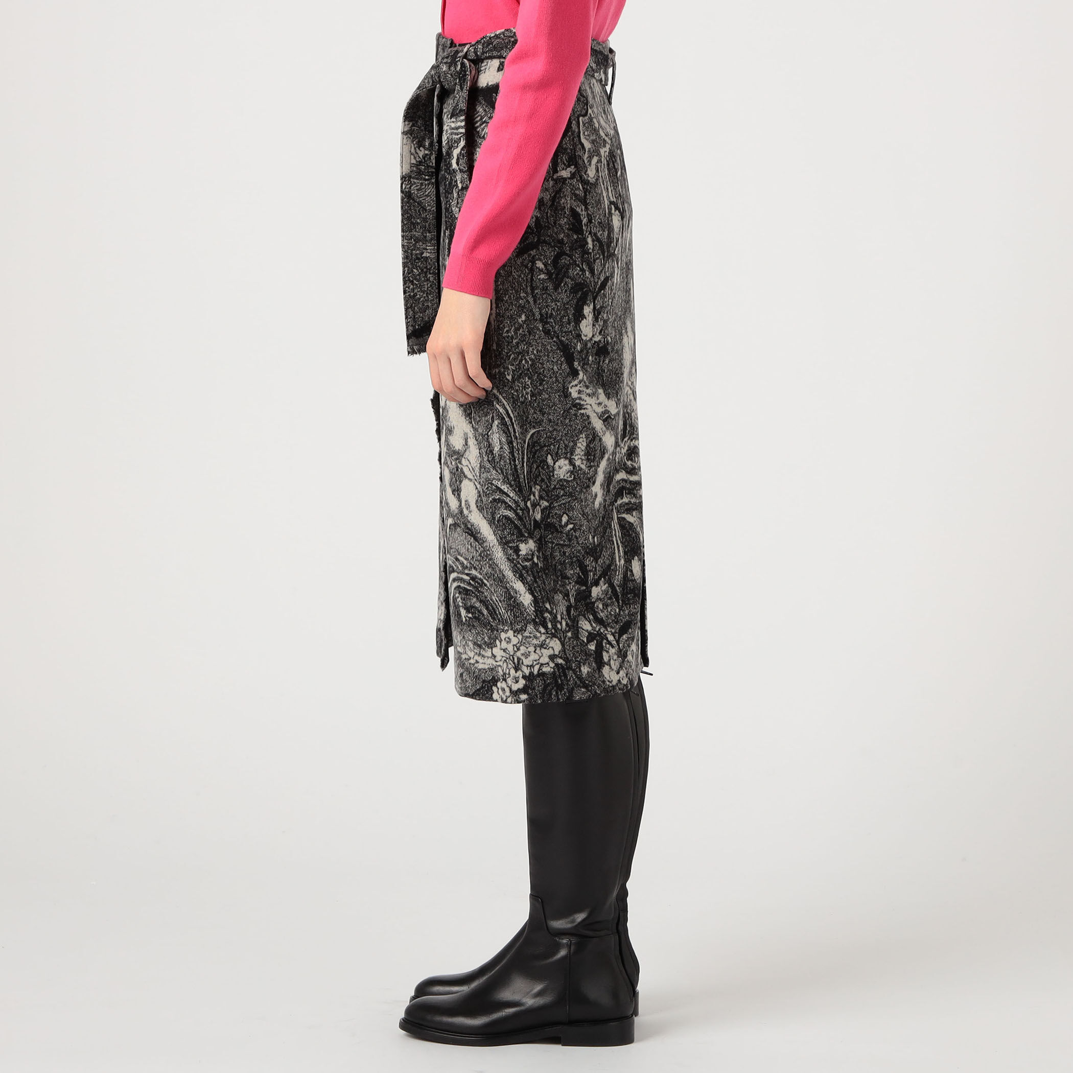 フランネルジャカード ラップスカート｜トゥモローランド 公式通販