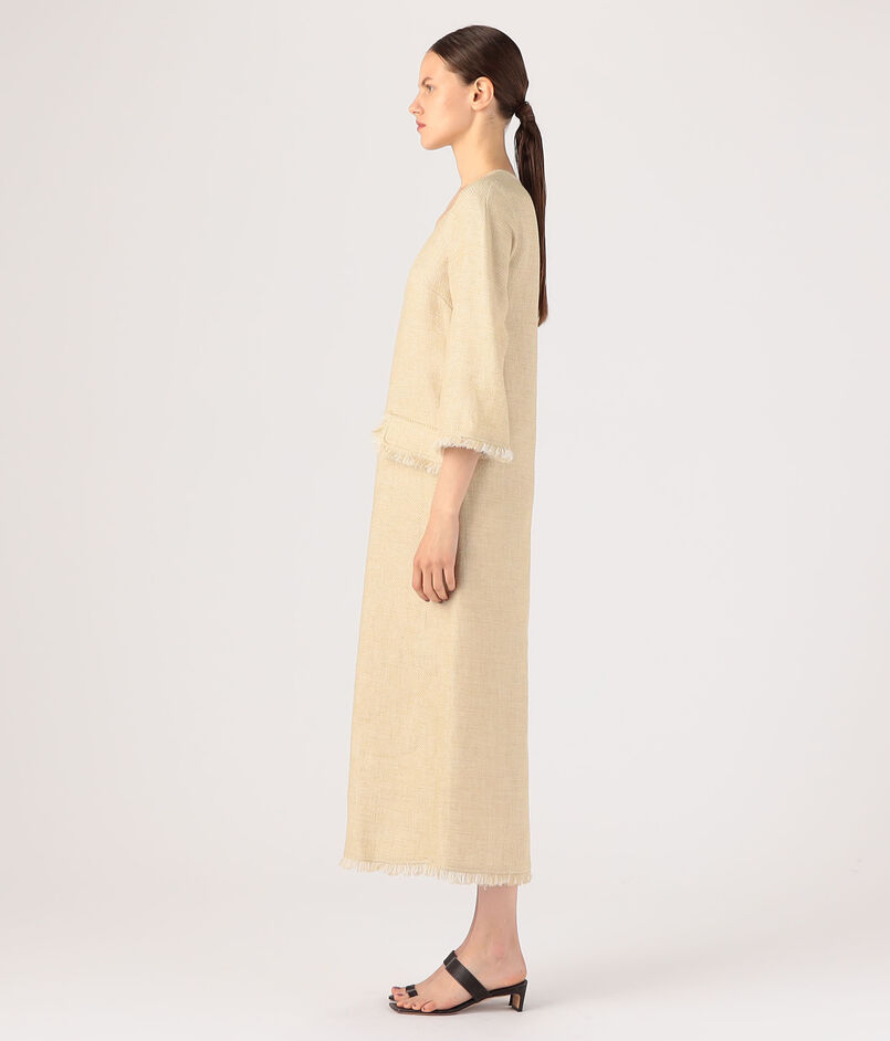 BY MALENE BIRGER DELANY リネンフロントポケットロングドレス 