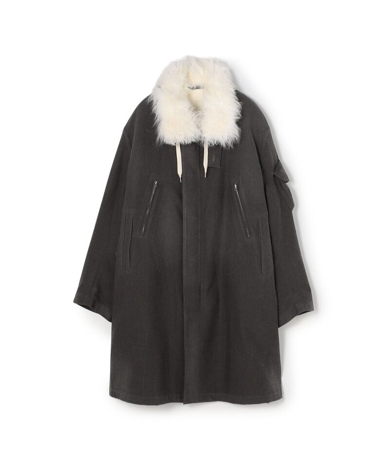 kiminori morishita Hand-shaving stand collar coat