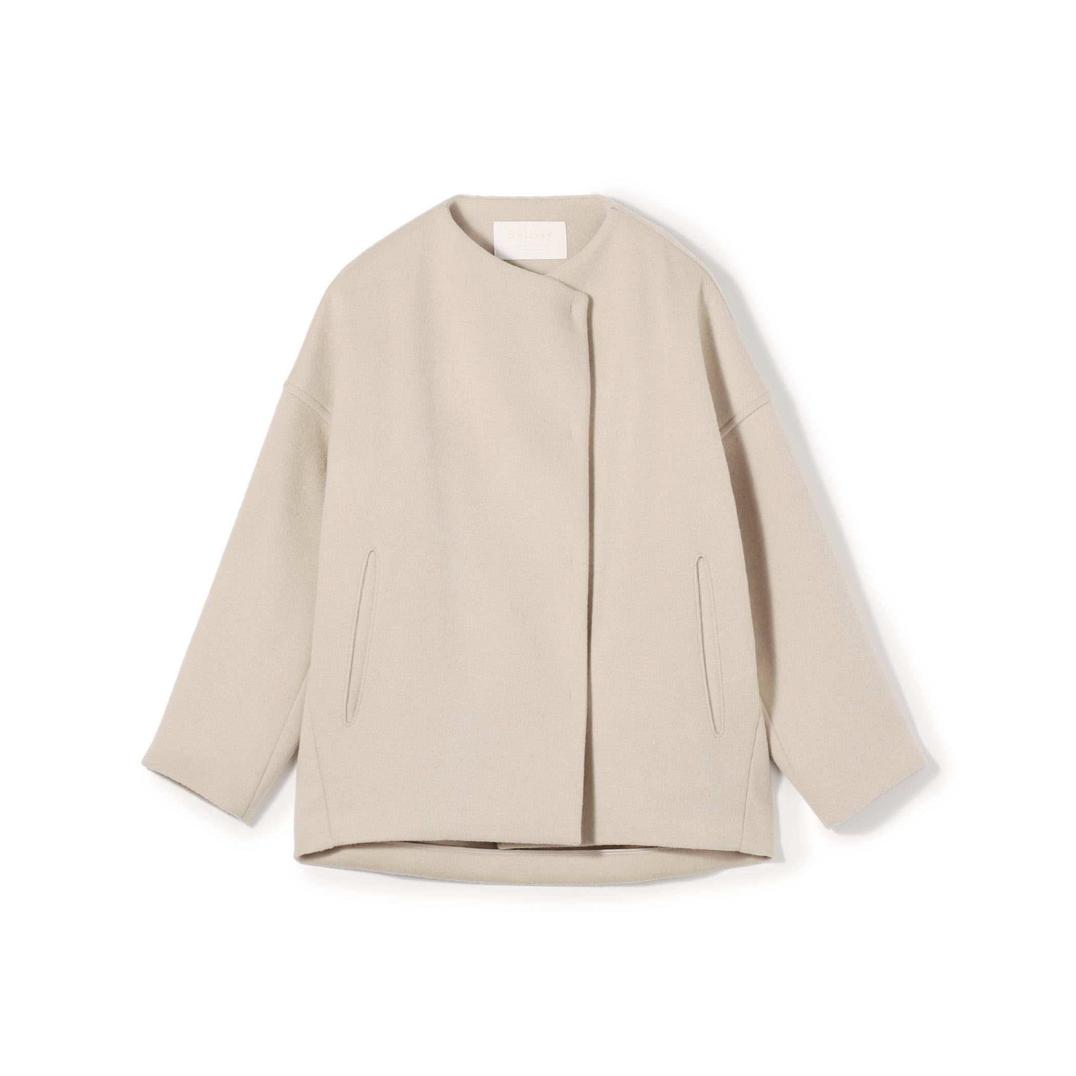 【超美品】トゥモローランド ウールカシミヤショートビーバー Pコート 46 ウールビーバー Pコート｜トゥモローランド 公式通販