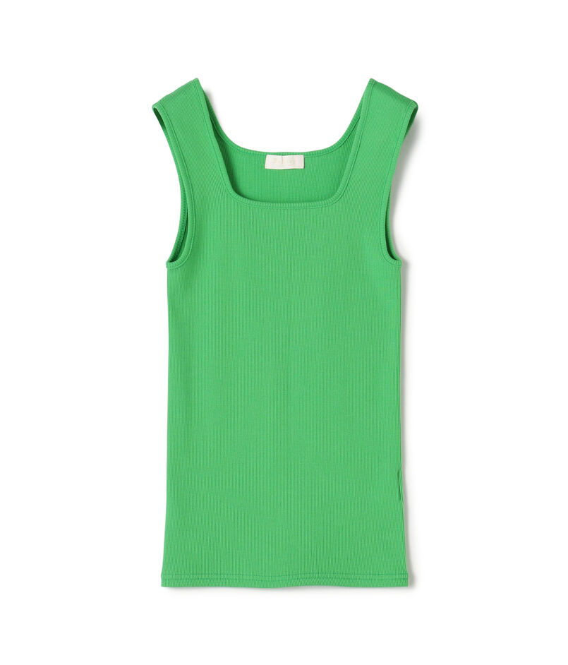 スーピマテレコ スクエアネックタンクトップ