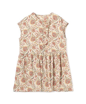 レーヨンプリント アシンメトリーフリルブラウス