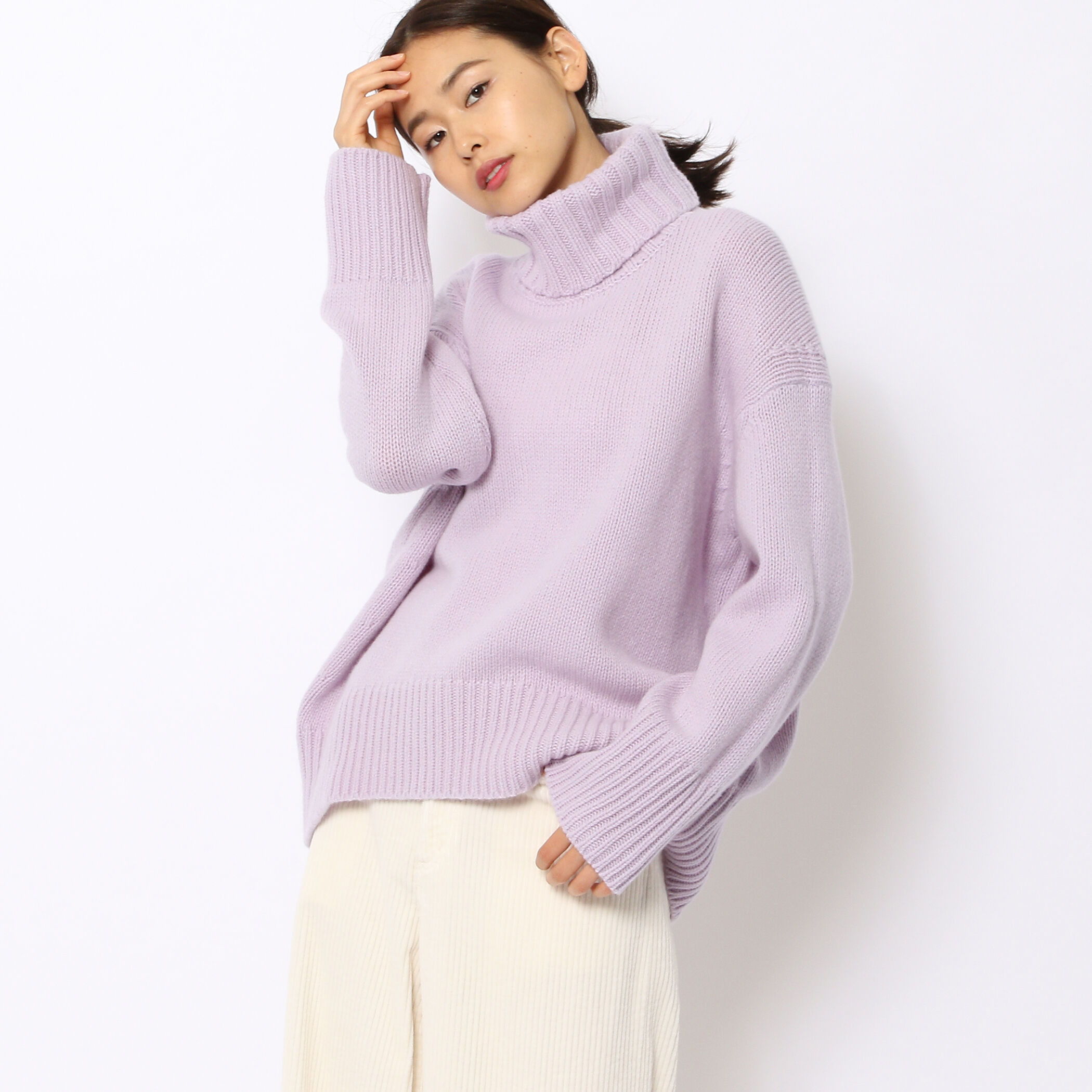 23AW❣️GALERIE VIE ファインウール タートルネックプルオーバー M ファインウール タートルネックプルオーバー｜トゥモローランド