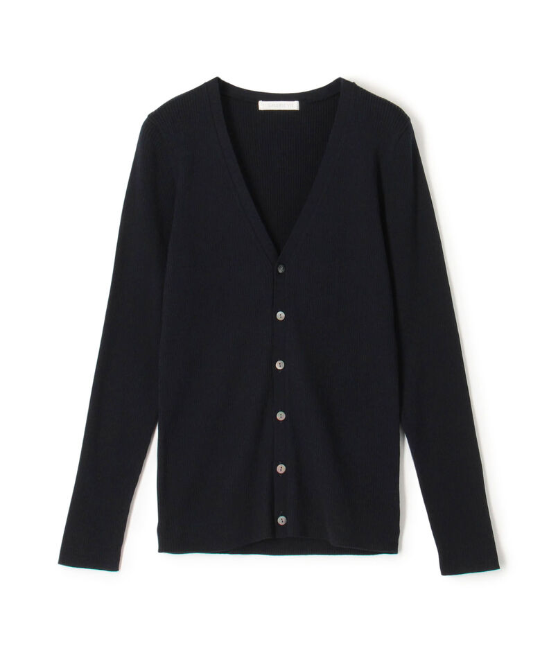ギザコットンリブ Vネックカーディガン