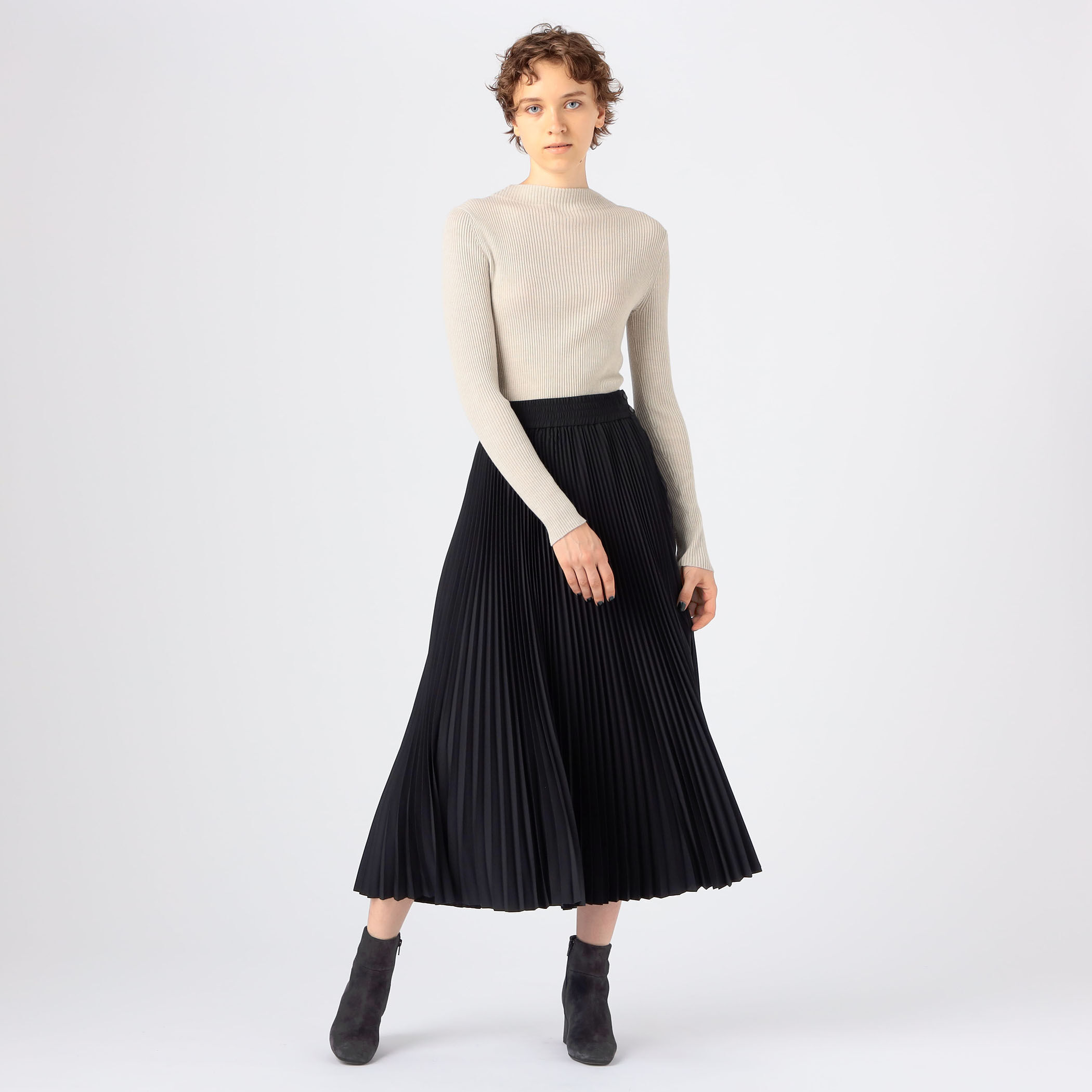 HYKE PLEATED SKIRT ポリエステル プリーツスカート｜トゥモローランド