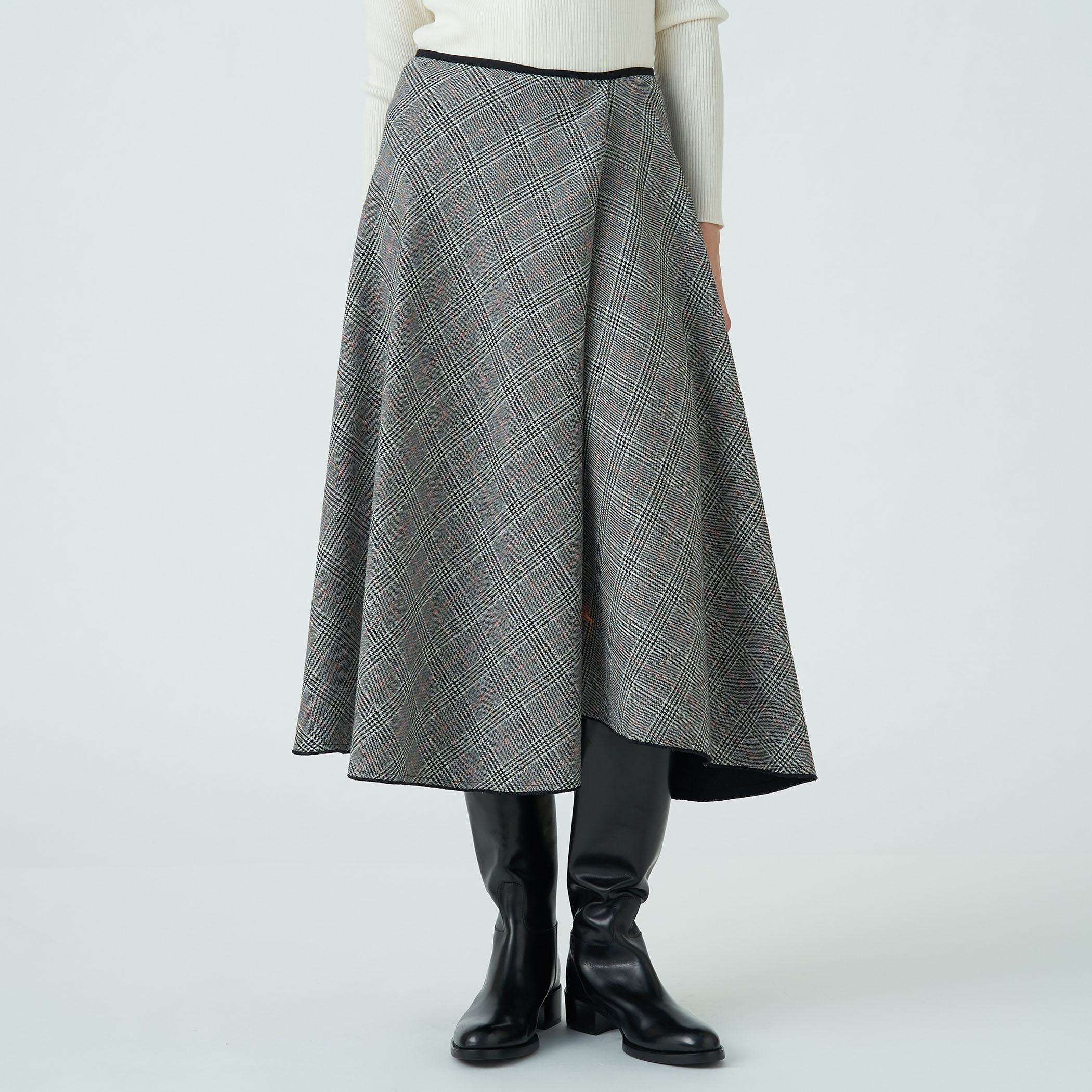 豊富な品9000円OFF新品 トゥモローランド グレン チェック スカート スーツ スカート