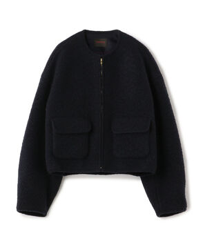 シープニット ジップアップブルゾン