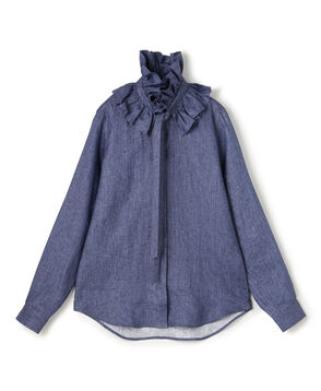 BOURRIENNE PASTEL LIN MARINE リネンブラウス