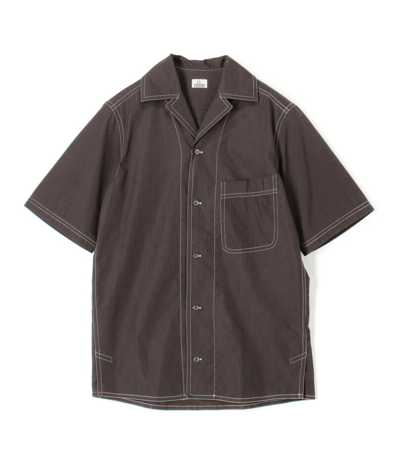 sebline コットンオープンカラー ハーフスリーブシャツ