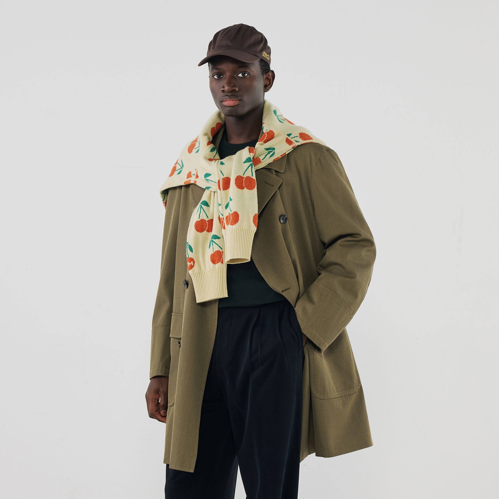 キャバリーツイル ポロコート Loro Piana Green Storm System