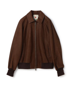 ヌバックレザー ショートブルゾン