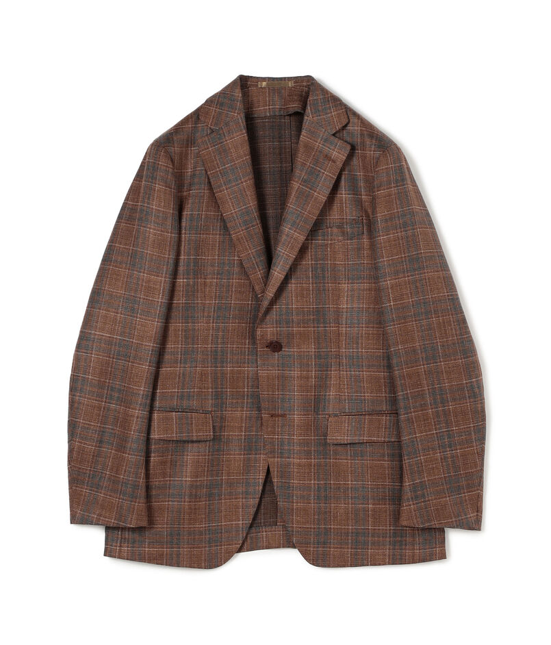 ウールシルクリネン シングルブレステッド2Bジャケット SUMMER ウールシルクリネン シングルブレステッド2Bジャケット SUMMER