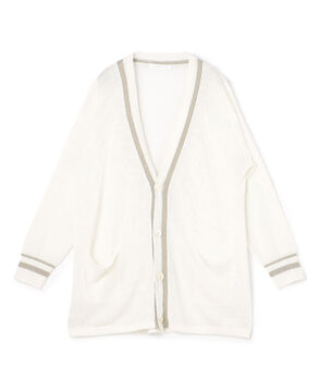 ■リネンコードパイエット Vネックカーディガン