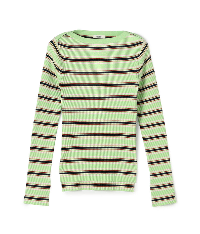 コットンリブ ボートネックプルオーバー