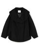 Mame Kurogouchi Wool Arupaka Shawl Collar Short Cort